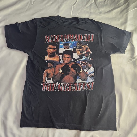 Muhammad Ali The Greatest Graphic Tee Boxing T-Shirt Black - Picture 1 of 4